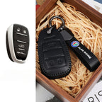 Carsine Alfa Romeo Leather Car Key Case Red / Key case + strap