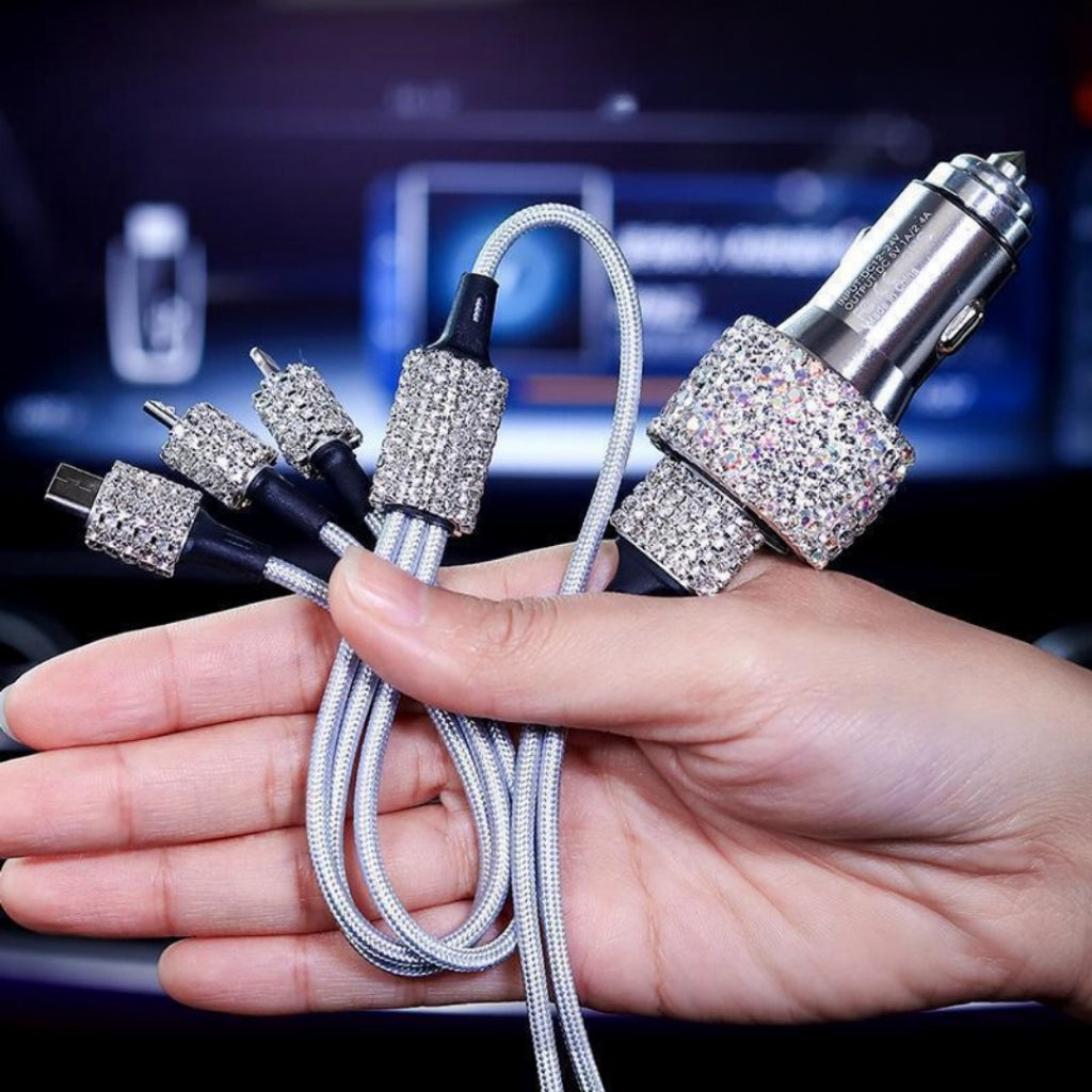 Ensemble de recharge pour voiture avec strass