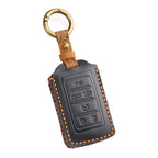 Carsine Jeep Leather Car Key Cover 5,6 Button Black / 5 Button
