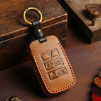 Carsine Land Rover Jaguar Leather Car Key Cover Black