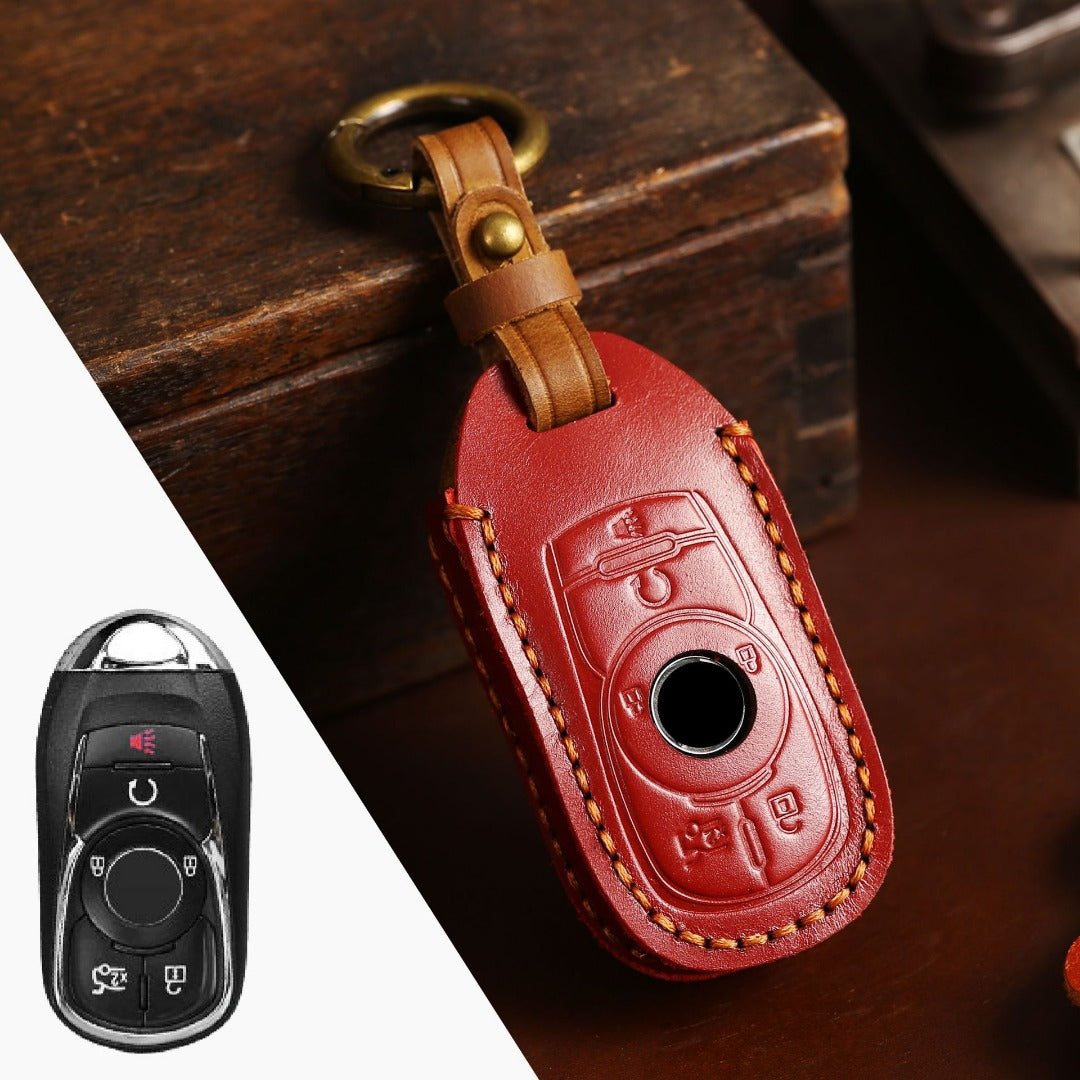 Étui de clé de voiture en cuir pour Buick Envision GL8 Regal LaCrosse (4, 5 ou 6 boutons)
