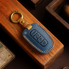 Étui de clé de voiture en cuir pour Hyundai IX35, Sonata 8 et Kia K2/K5 (3 ou 4 boutons)