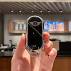 Étui pour clé de voiture BMW Mini, bord argenté