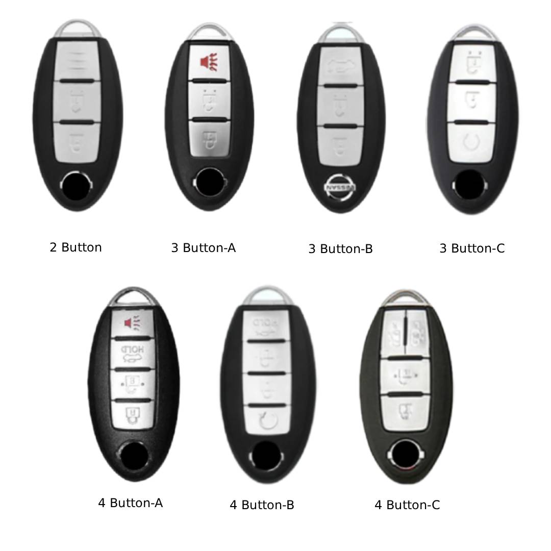 Nissan X-Trail Qashqai Tiida Teana Sylphy Housse de clé de voiture en cuir 2,3,4 boutons