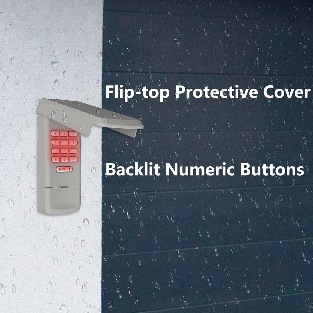 Universal Garage Door Opener Remote Compatible with LiftMaster Chamberlain Genie Craftsman Linear Wayne Dalton Overhead Garage Door Opener has Learn Button or Dip Switch