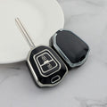Carsine Isuzu Car Key Case Silver Edge Black