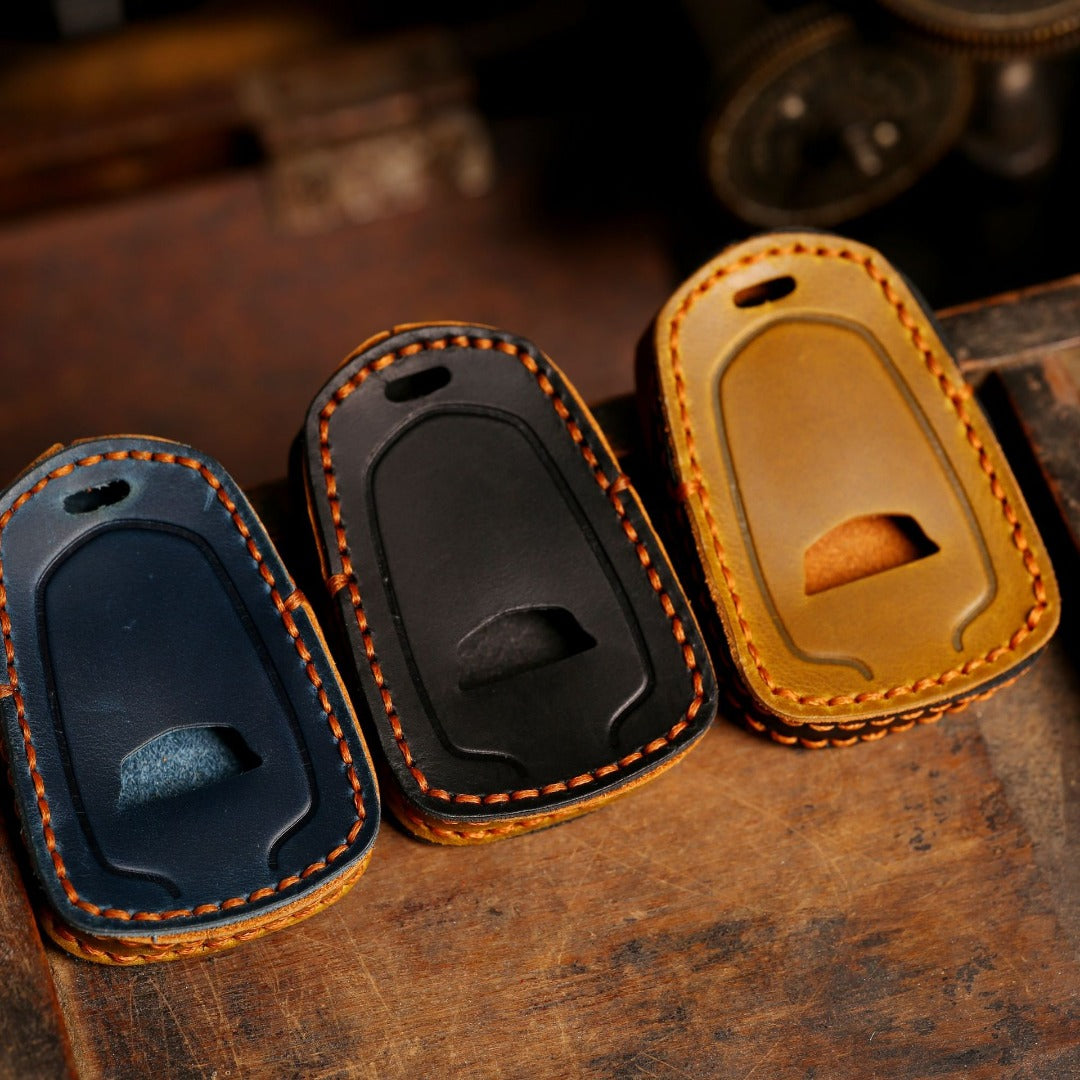 Cadillac CT4, CT5, CT6, XT4, XT5, XT6, AXL Autoschlüsselhülle aus Leder mit 4,5 Tasten