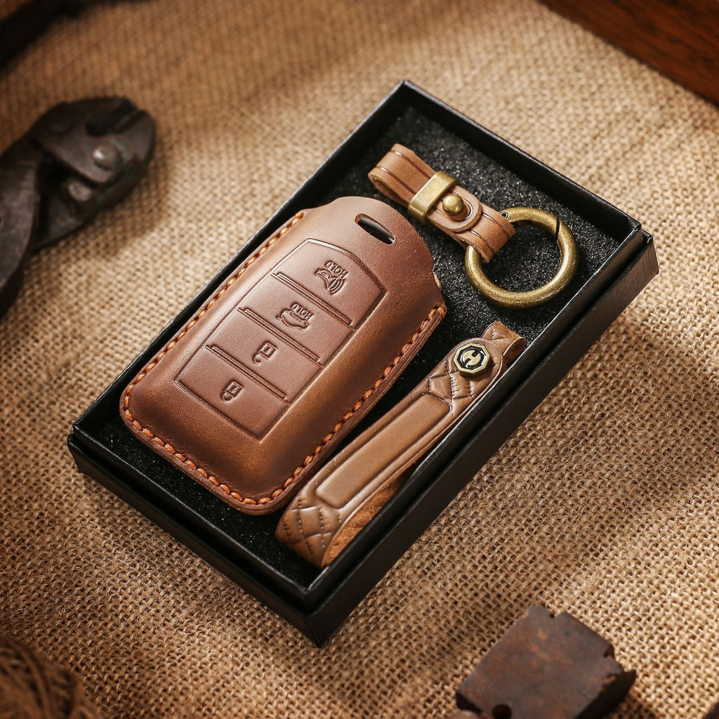 Genesis Leder-Autoschlüsselhülle mit 4 Tasten