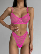 String à pois, ensemble de lingerie sexy 2 pièces