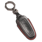 Étui de clé de voiture en cuir à 5 boutons pour Ford Edge, Explorer, Lincoln MKT et Navigator 2017