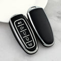 Carsine Ford Lincoln Car Key Cover Silver Edge Black / Key case