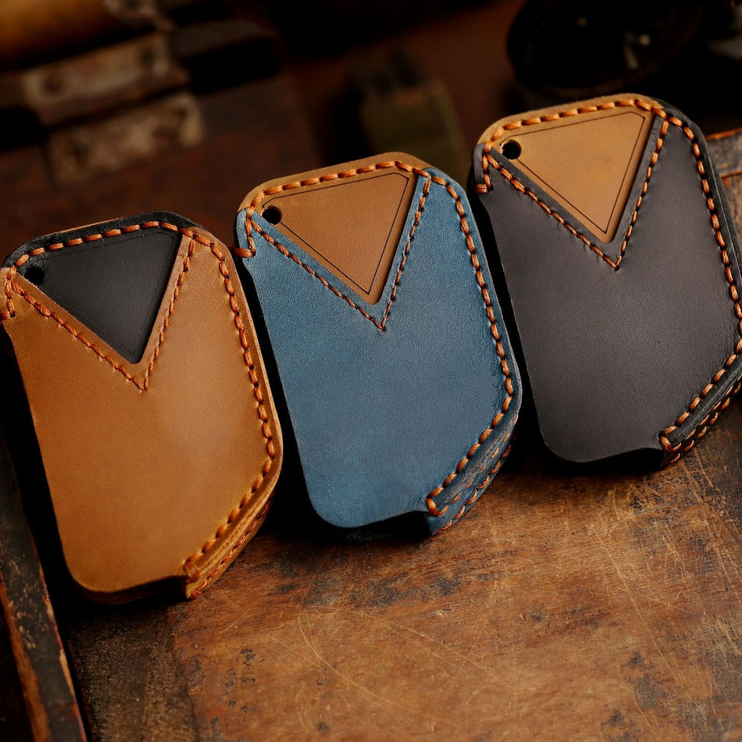 Étui de clé de voiture en cuir Jeep Wrangler 2,4 boutons