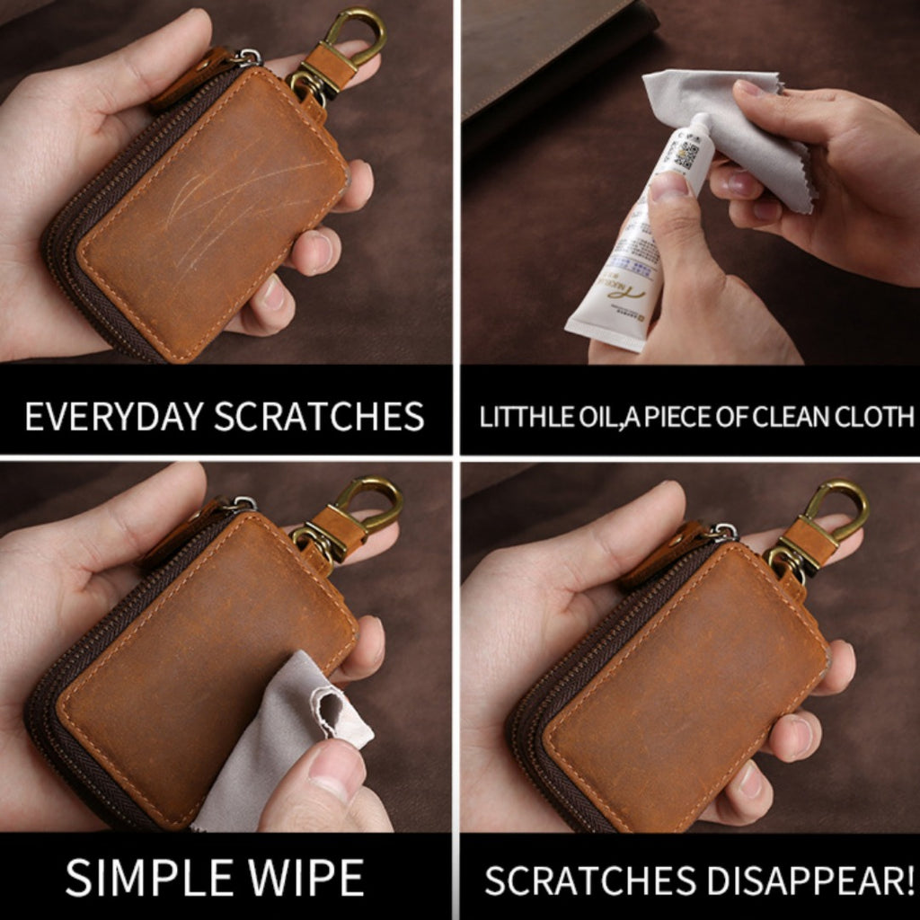 Étui universel en cuir double couche pour clés de voiture, compatible avec tous les modèles