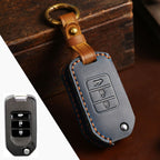 Carsine Honda Leather Car Key Cover 3 Button Blue / 3 Button