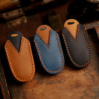 Étui en cuir pour clé de voiture Tesla