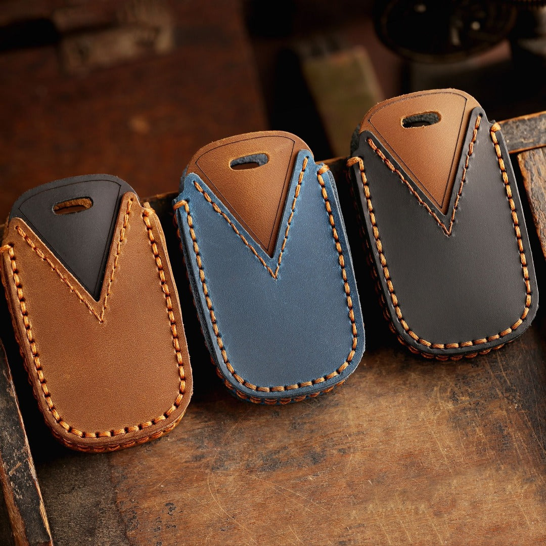 Étui de clé de voiture en cuir pour Kia K3 K4 K5 KX3 KX57 (3 ou 4 boutons)