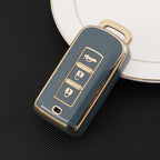Carsine Mitsubishi Car Key Case Golden Edge Grey / Key case
