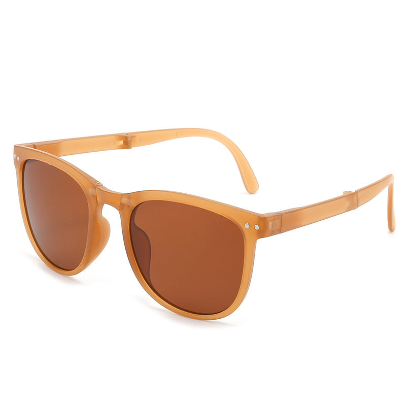 Carsine women's folding air cushion sunglasses brown+brown