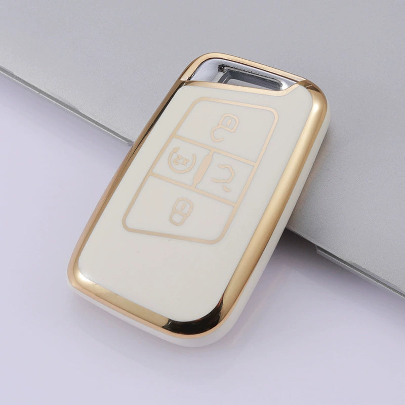 Carsine Volkswagen Car Key Case Golden Edge White / Key case