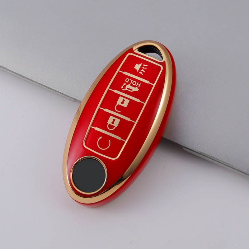 Carsine Nissan Car Key Case Golden Edge Red / Key case