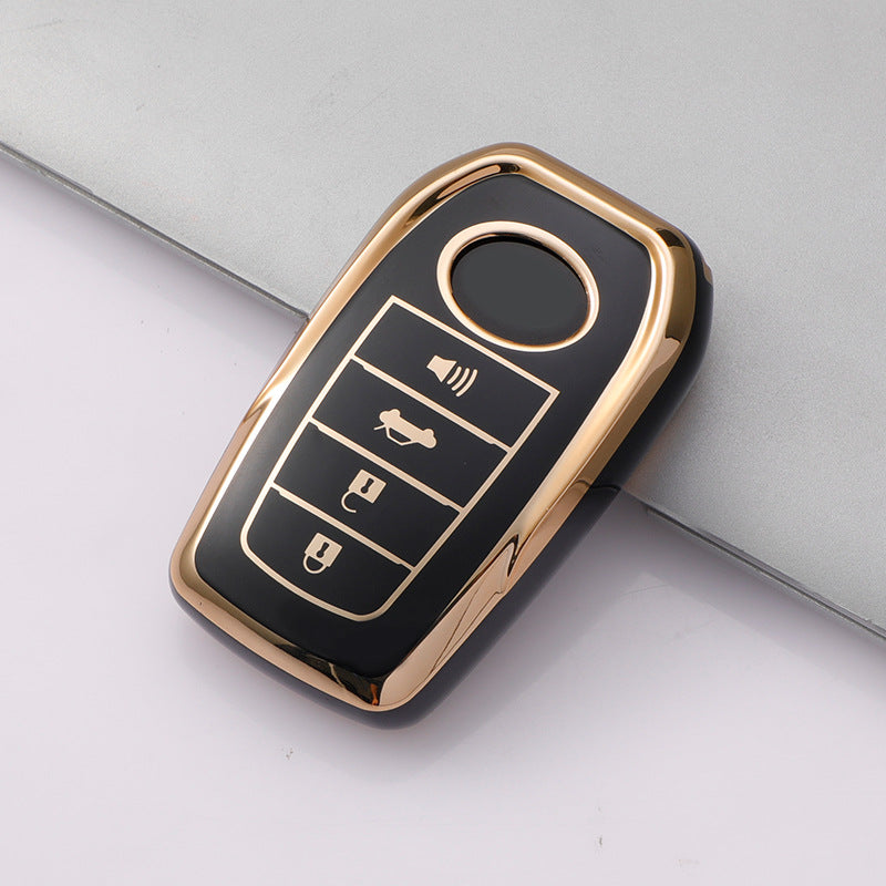 Carsine Toyota Car Key Case Golden Edge Black / Key case