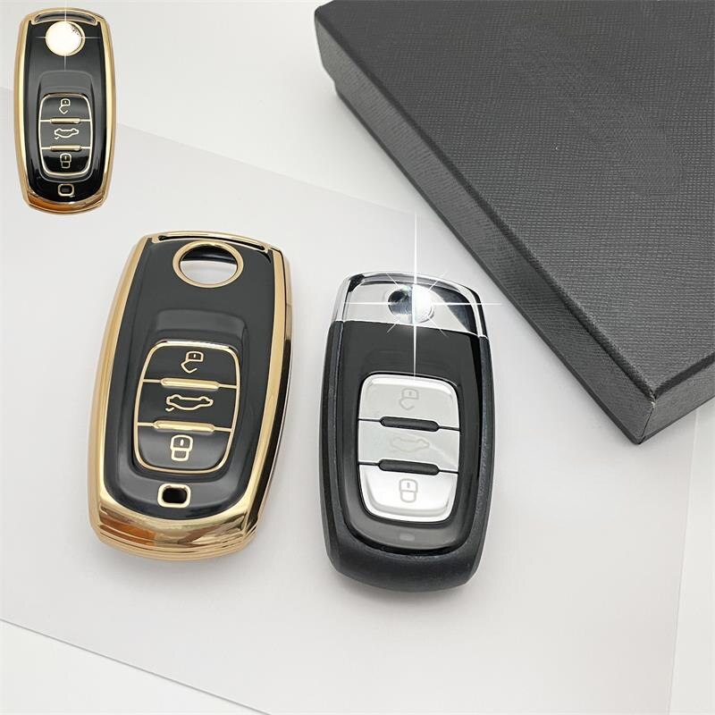 Carsine Volkswagen Car Key Case Golden Edge