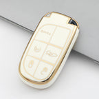 Carsine Jeep Dodge Chrysler Car Key Case Golden Edge